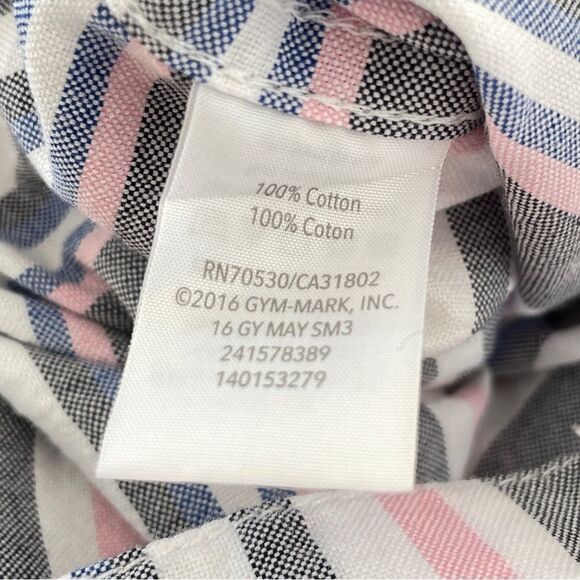 Gymboree Boys Striped Short Sleeve Button Down Shirt Size 4 XS - Picture 6 of 7